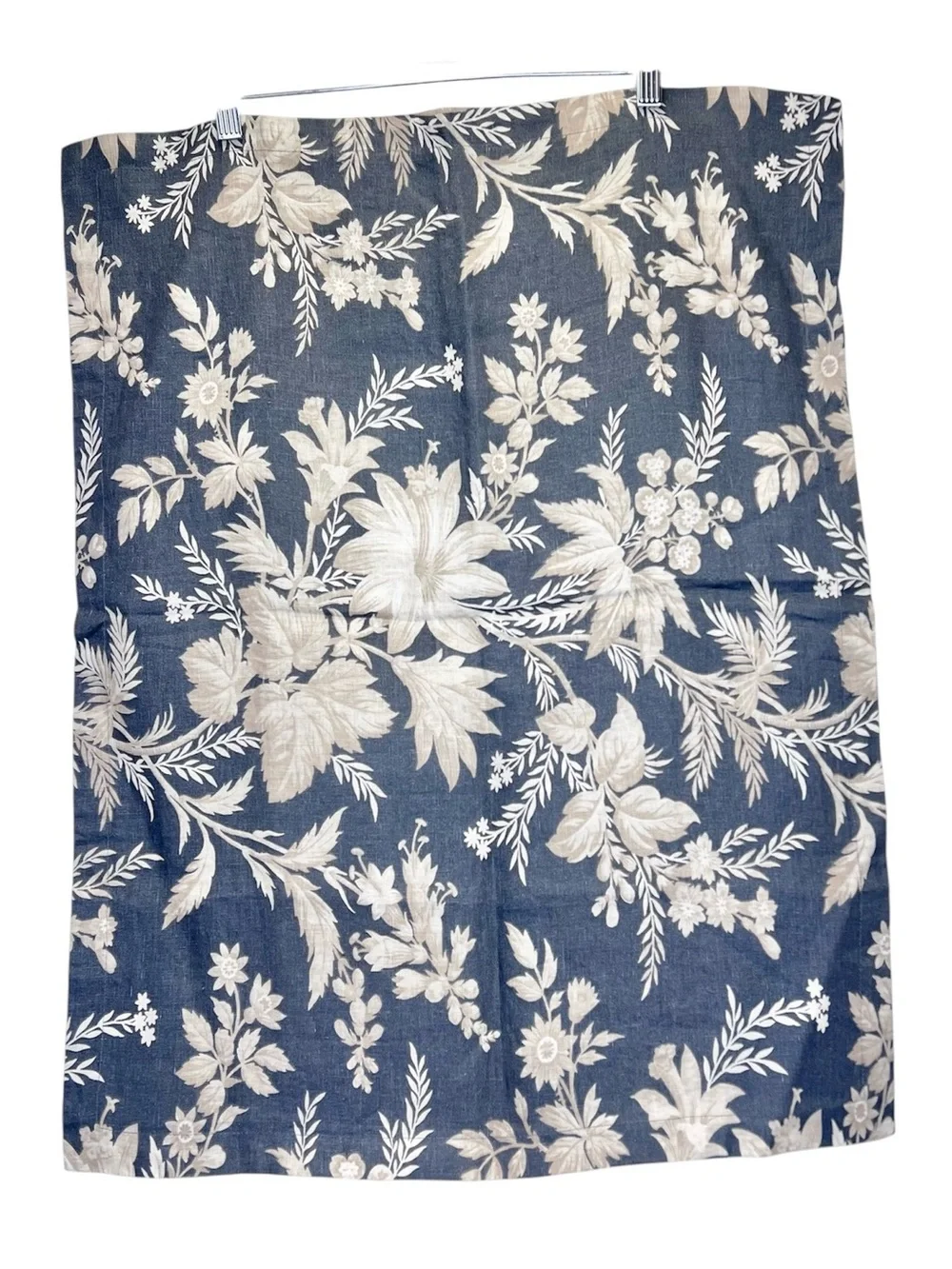Pottery Barn Augustine Belgian Linen Queen Duvet and Standard Shams Grey Floral